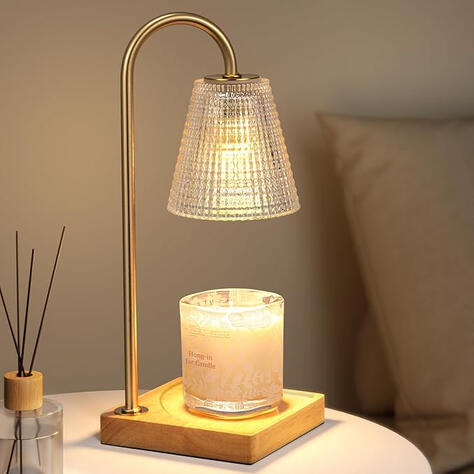 A flameless way to enjoy your favorite candles, this lamp melts wax efficiently and adds a warm glow to any room. **“A little glow-up for your calm corner.”**