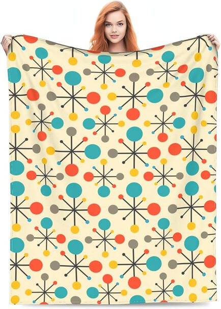 Add a pop of vintage flair to your space with this stylish and cozy throw. A perfect blend of form and function.