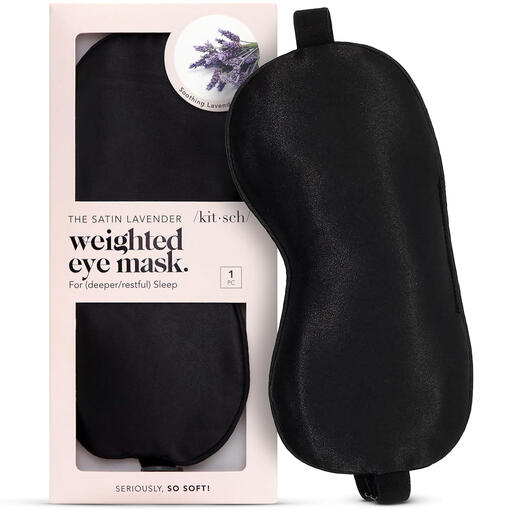 This ultra-soft satin sleep mask is your secret to better rest—whether you’re powering down for the night or catching Zzzs on the go. Gently weighted (4.1 oz) to ease tension and infused with calming lavender, it’s like a mini spa moment for your eyes.